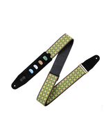 Levy's Levy's Guitar Strap with Pick Pockets Original Hootenanny Series - Green M8HTVPH-25