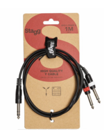 Stagg Stagg Y Cable 1 Stereo Male 1/4" to 2 Mono Male 1/4"  SYC1/PS2P E