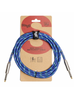 Stagg Stagg instrument Cable 10' Vintage Tweed Blue SGC3VT BL