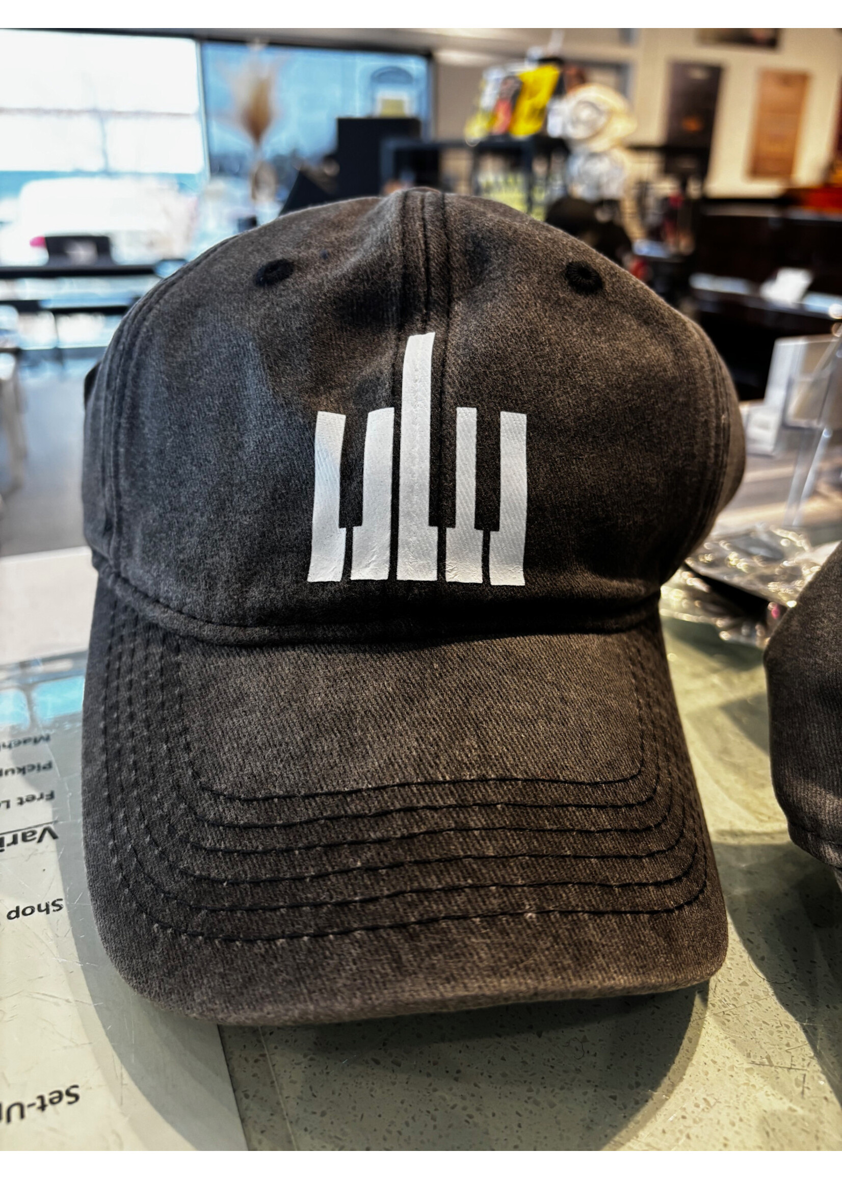Piano Key Baseball Hat, Black