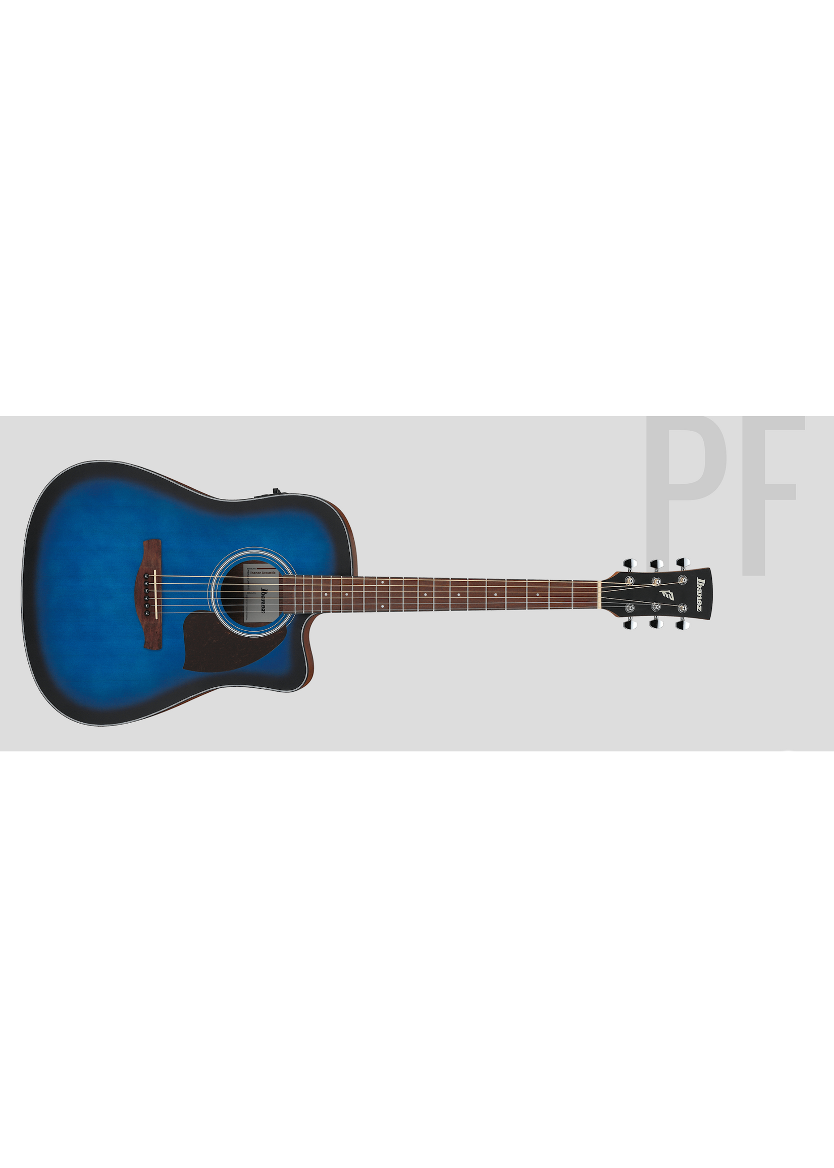 Ibanez Ibanez Acoustic Electric PF50CE Open Pore Transparent Blue Sunburst