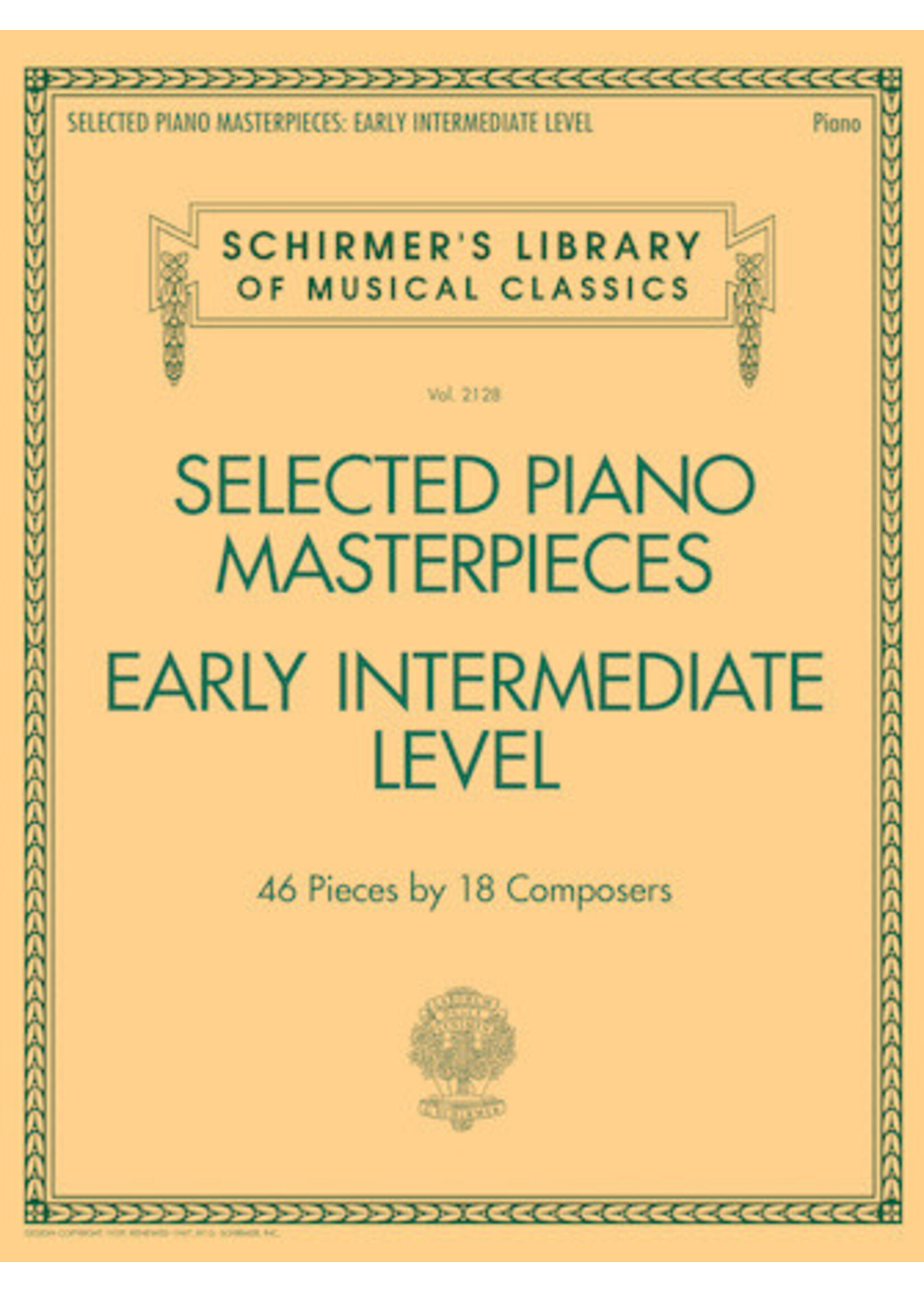 Hal Leonard Schirmer's Library  of Musical Classics Selected Piano Masterpieces – Early Intermediate Level