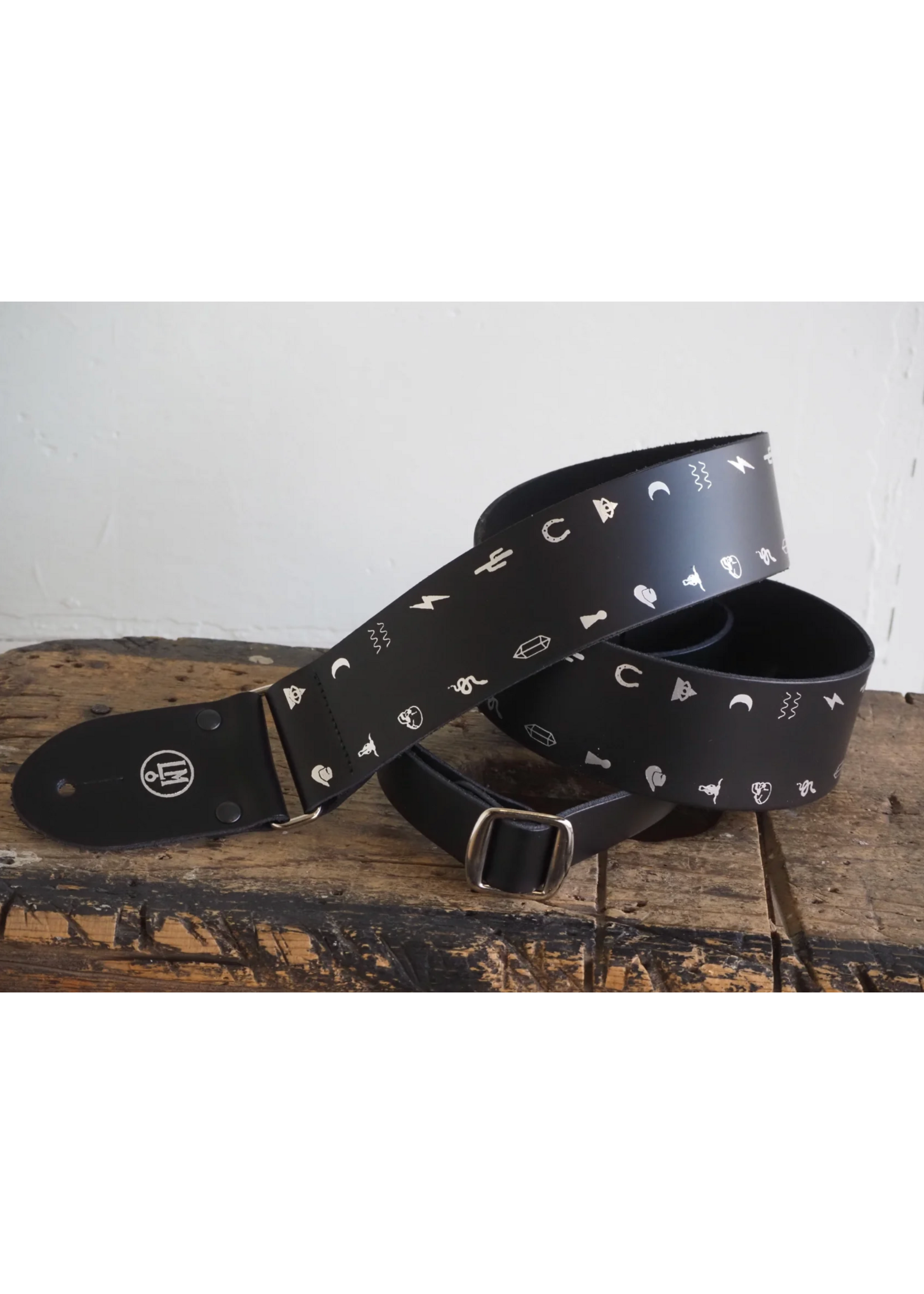LM Guitar Straps LM Strap Cosmic Country Black, Silver