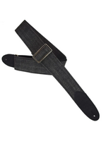 LM Guitar Straps LM Strap Denims - Black D-1 BK