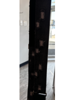 LM Guitar Straps LM Strap Destroyed Denim Series - Black D-2 BK