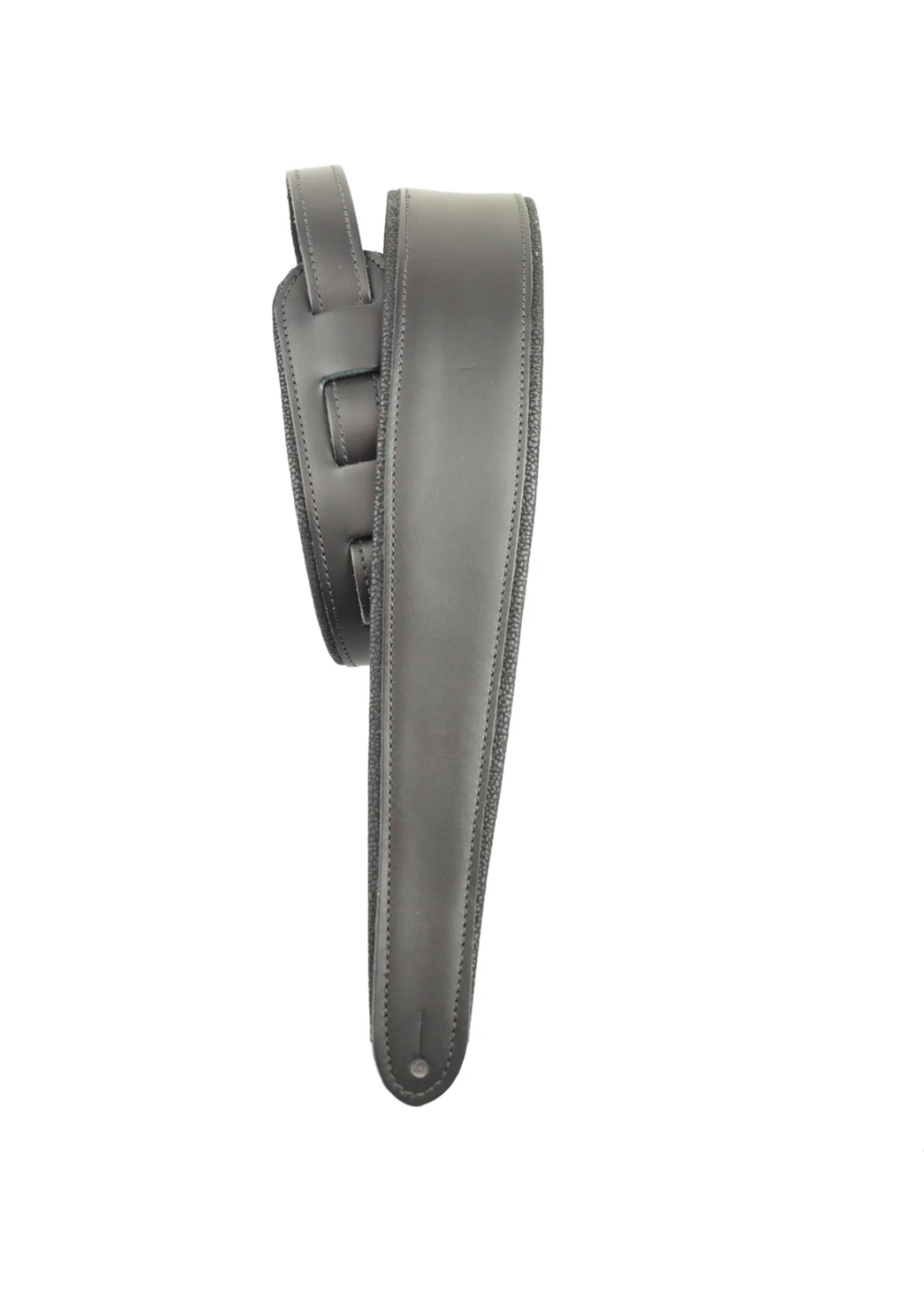 LM Guitar Straps LM Guitar Strap Premium Leather PM-10 Black
