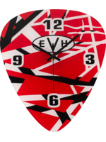 EVH EVH Pick Shape Clock, Red/White/Black Stripes