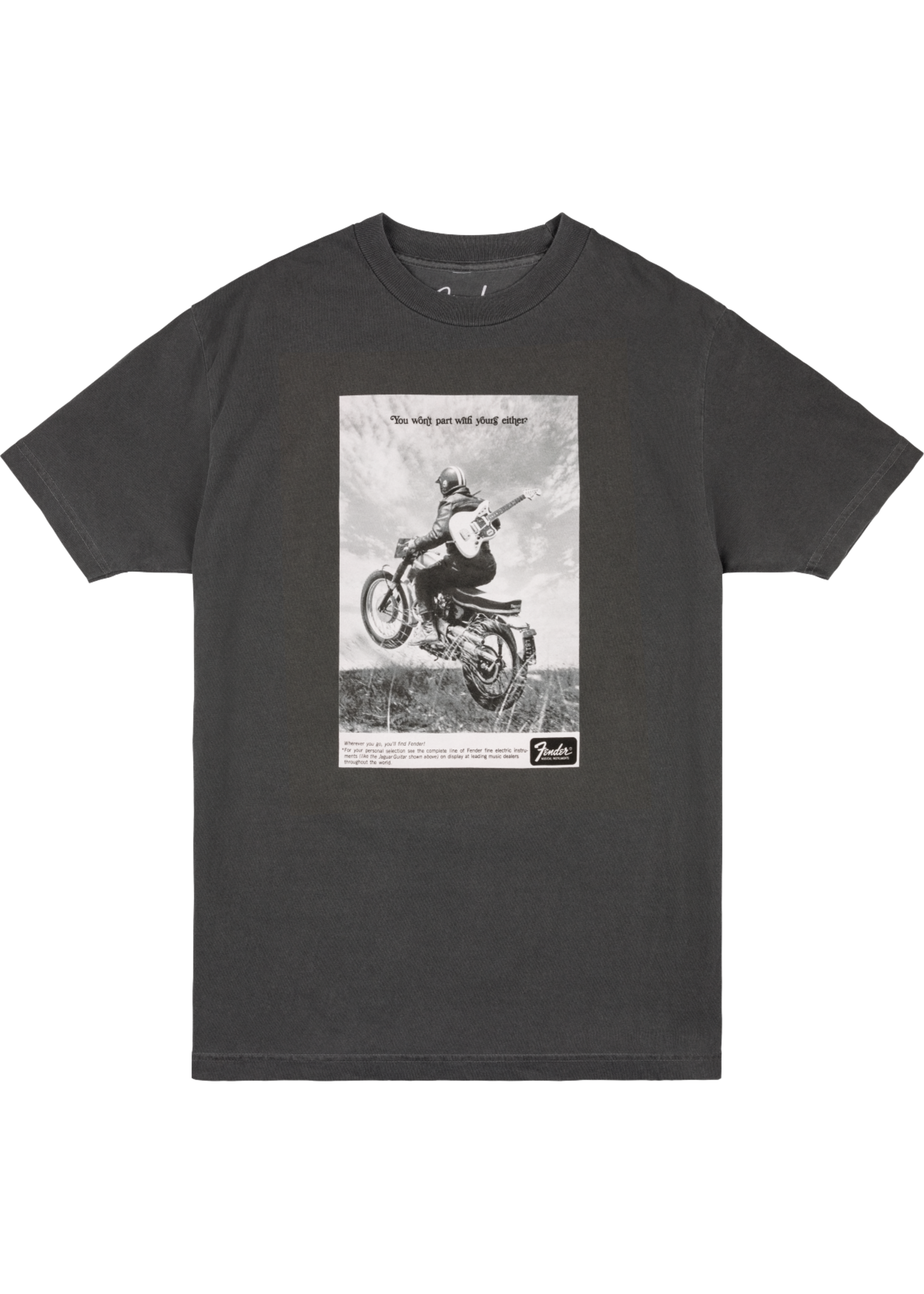 Fender Fender Vintage Ad Biker Tee, Graphite