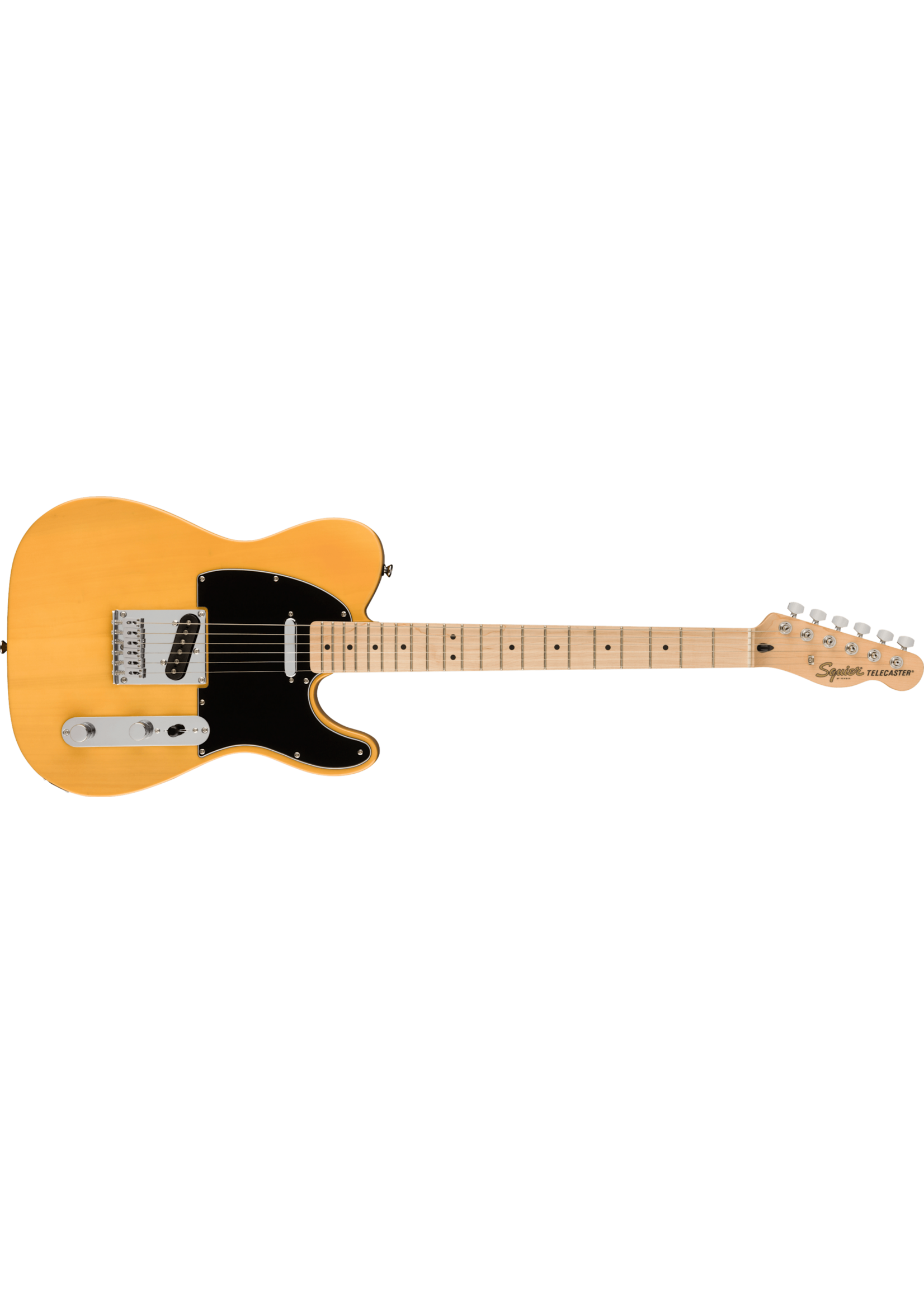 Squier Squire Affinity Series Telecaster, Maple Fingerboard, Black Pickguard, Butterscotch Blonde