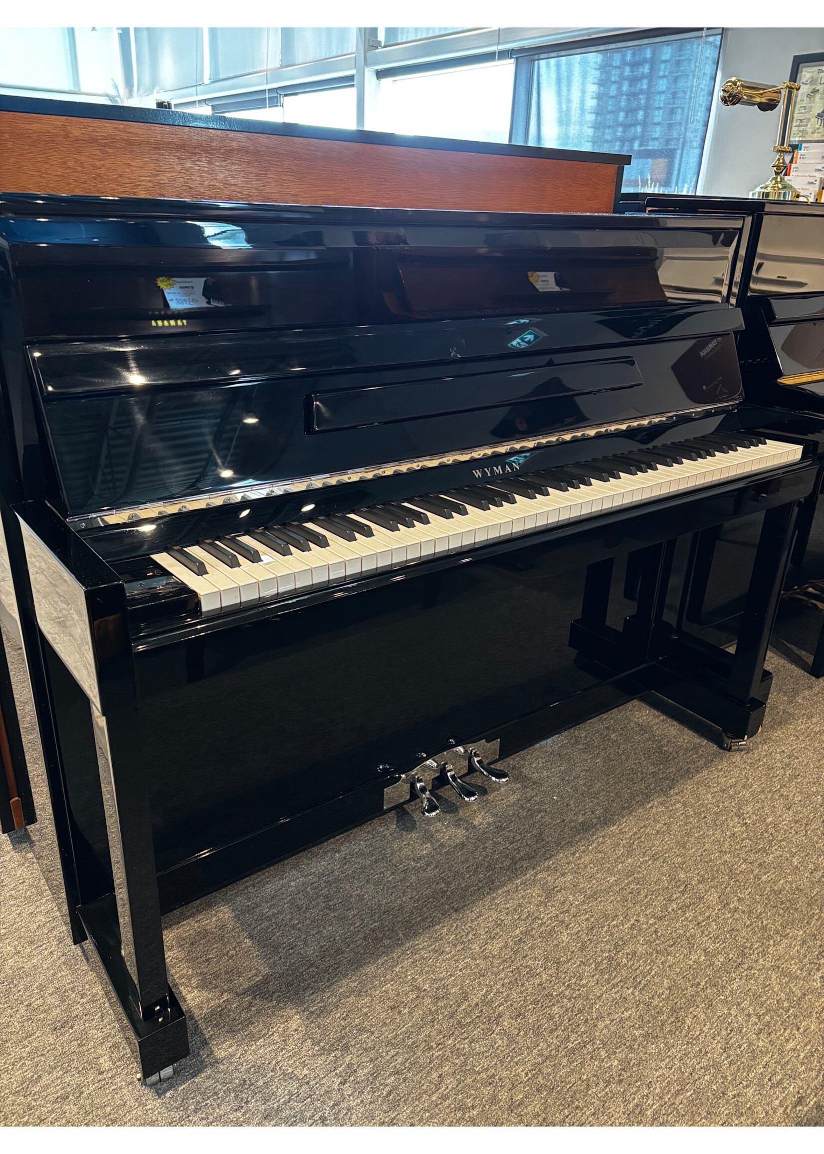 Wyman Pre-owned Wyman 45" Upright Piano Polished Ebony