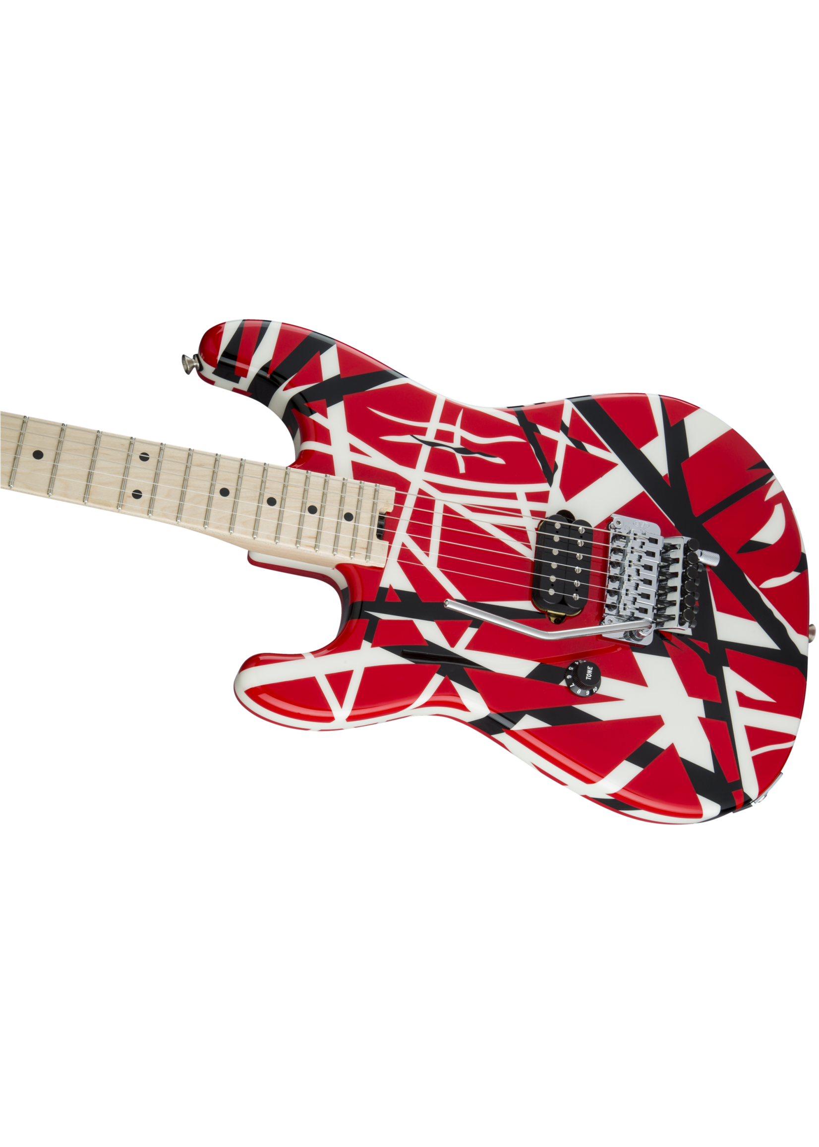 EVH EVH Striped Series Left Handed LH R/B/W Red, Black and White Stripes