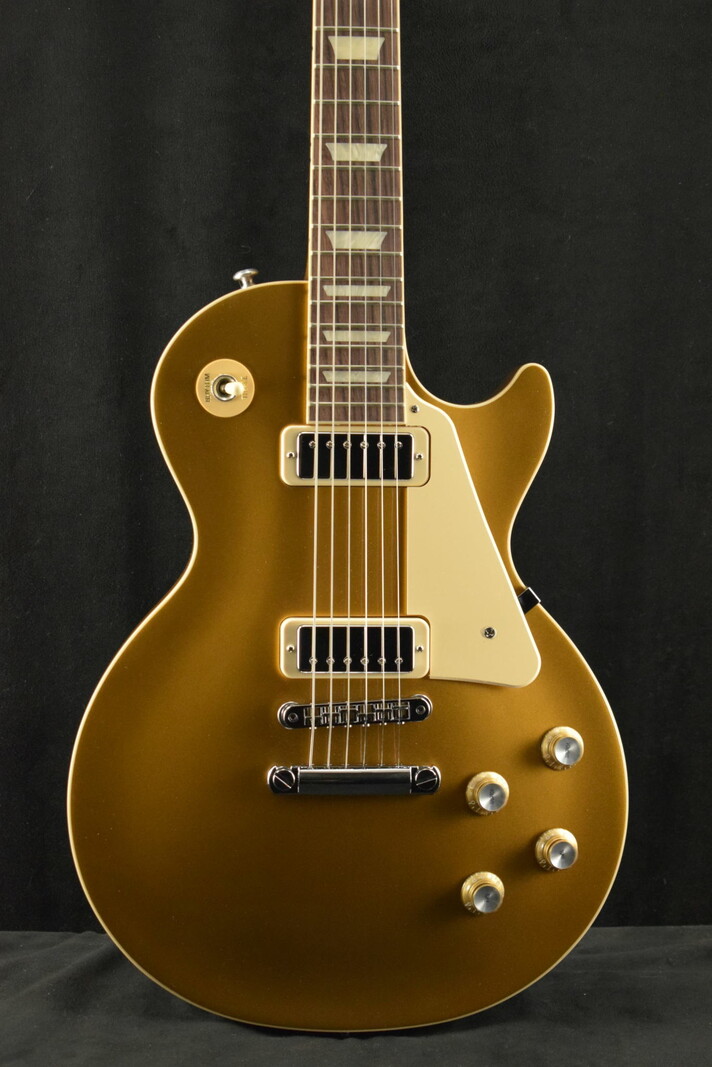 Abe officiel svinekød Gibson Les Paul Deluxe 70s Electric Guitar - Goldtop - Fuller's Guitar