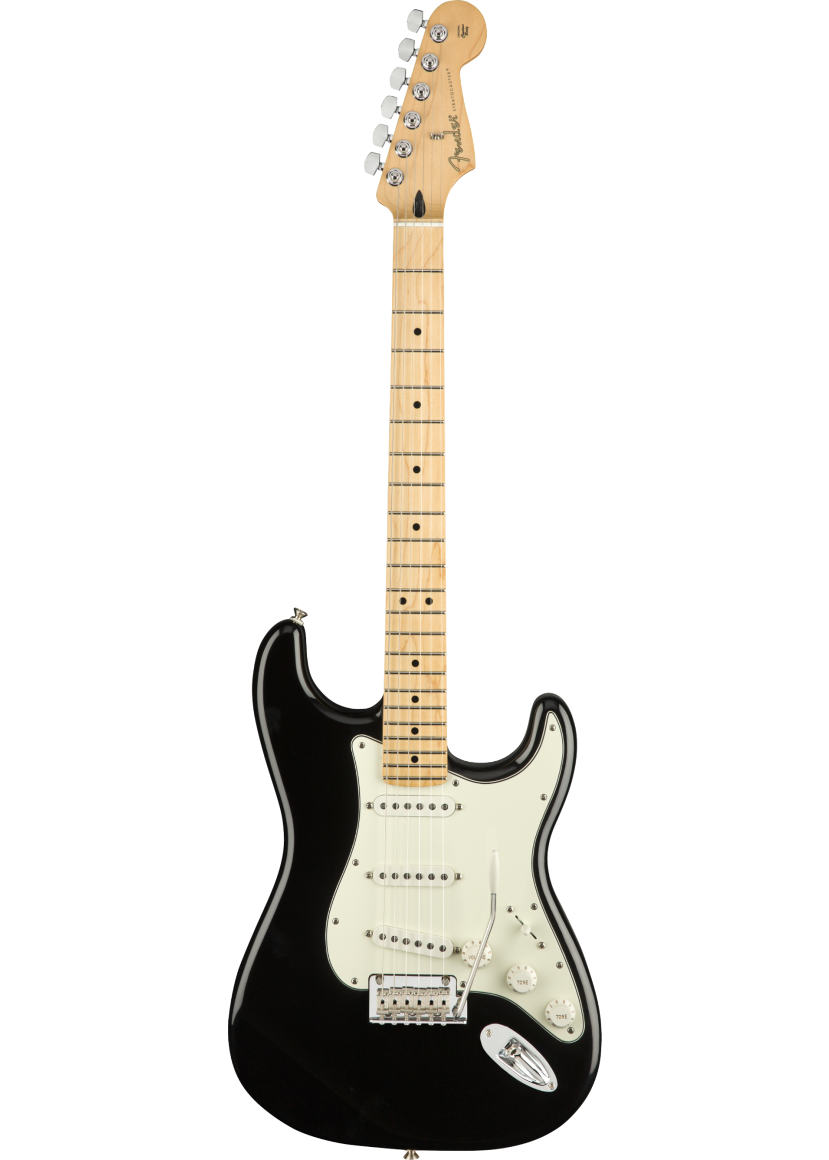 black fender stratocaster guitar