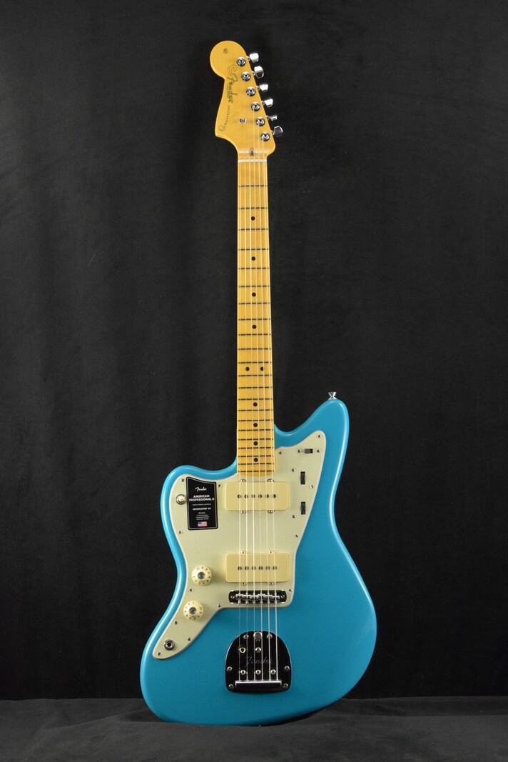 Fender Fender American Professional II Jazzmaster Left-Hand Miami Blue Maple Fingerboard