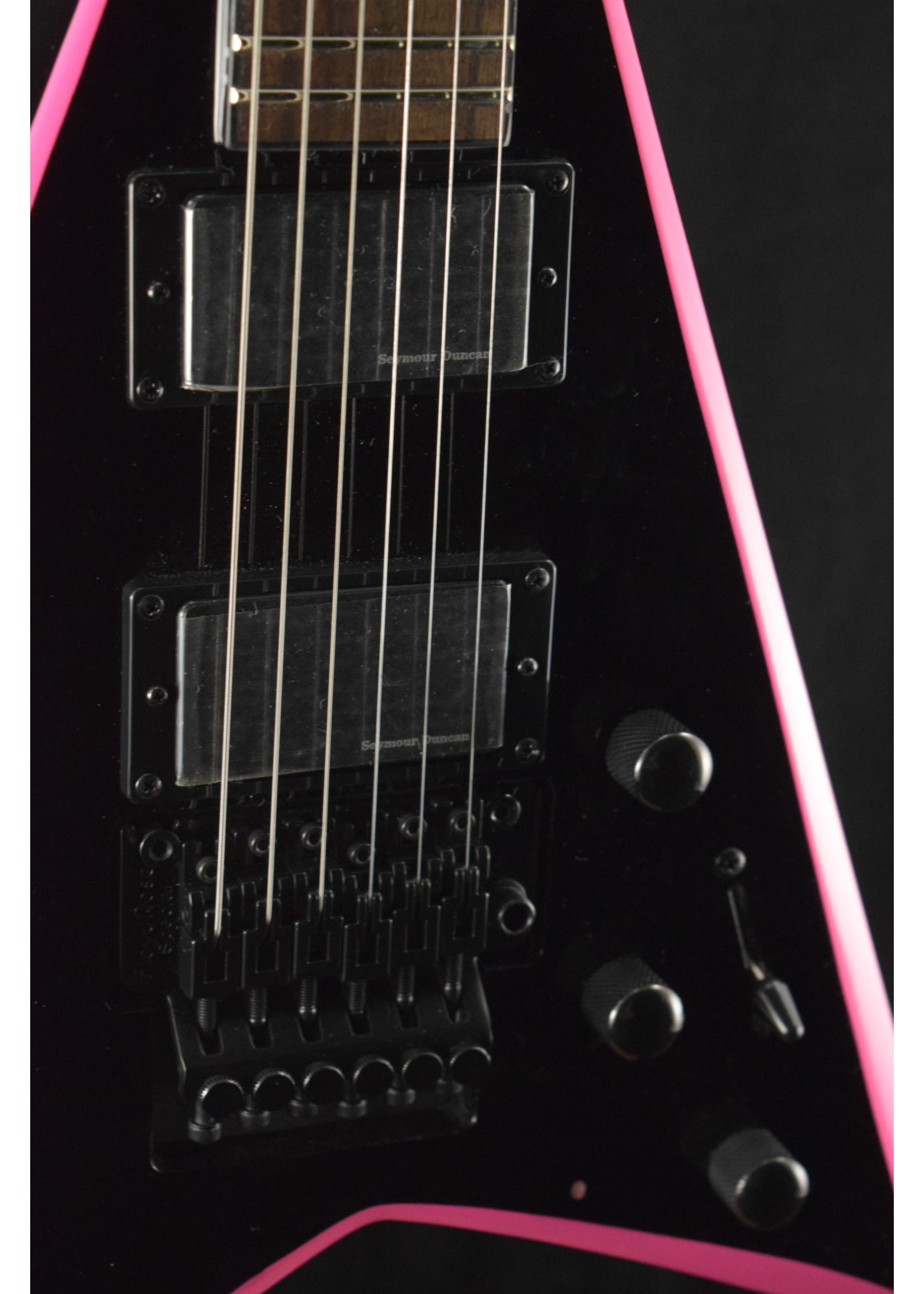 pink black guitar