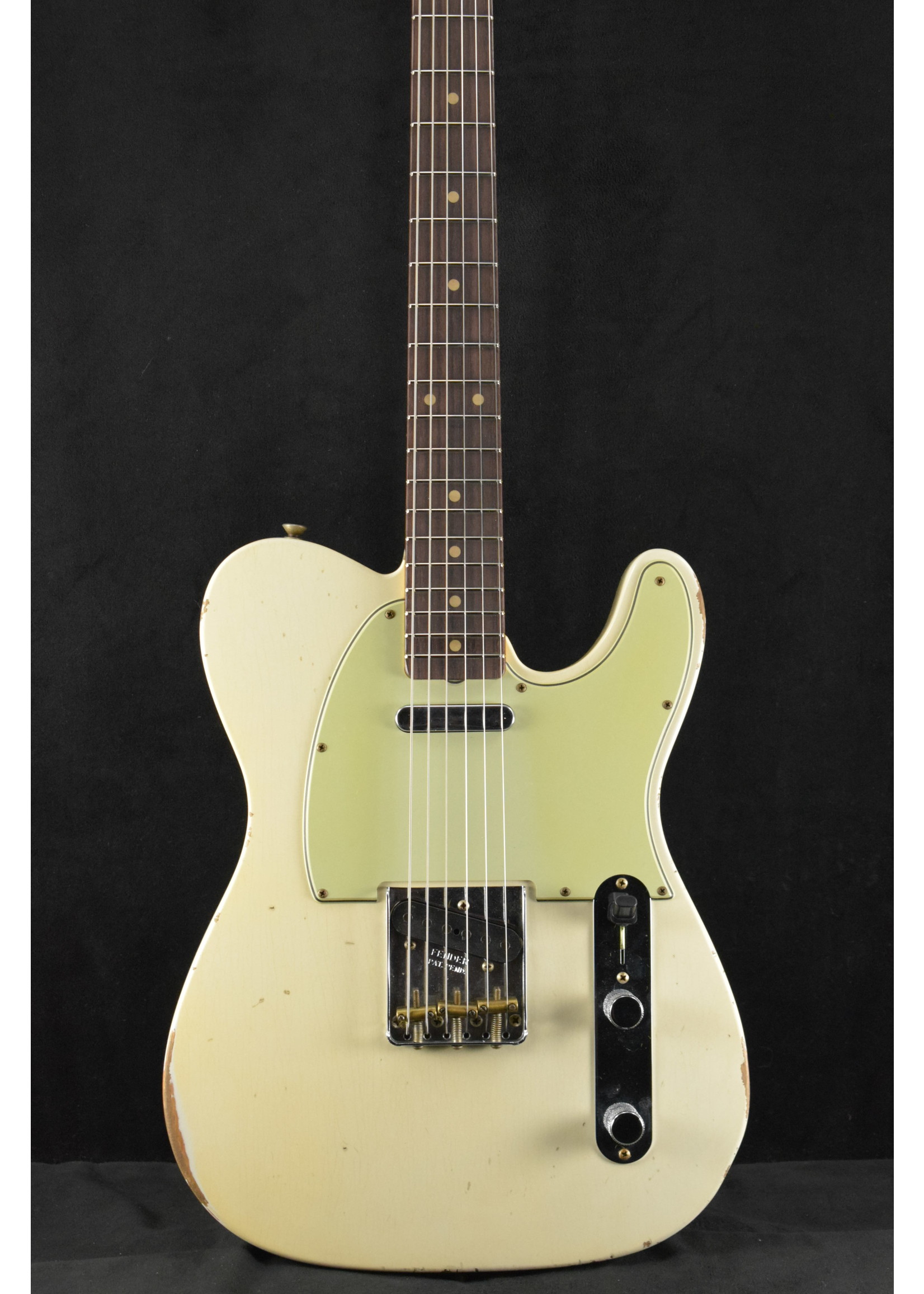 Fender Fender Custom Shop '61 Telecaster Relic - Aged Olympic White Greasebucket Tone Circuit