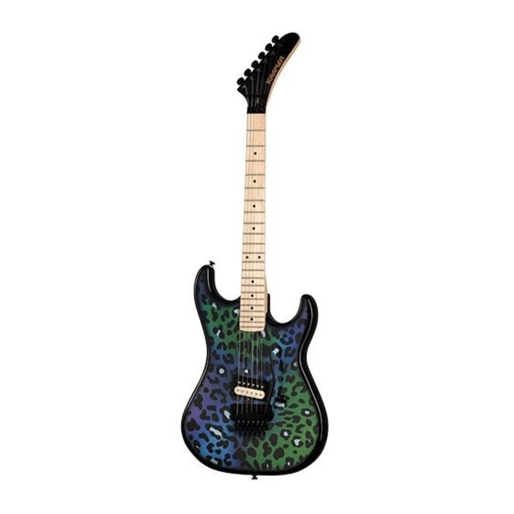 Kramer Baretta “Feral Cat” EVH DTuna Rainbow Leopard with Gig Bag