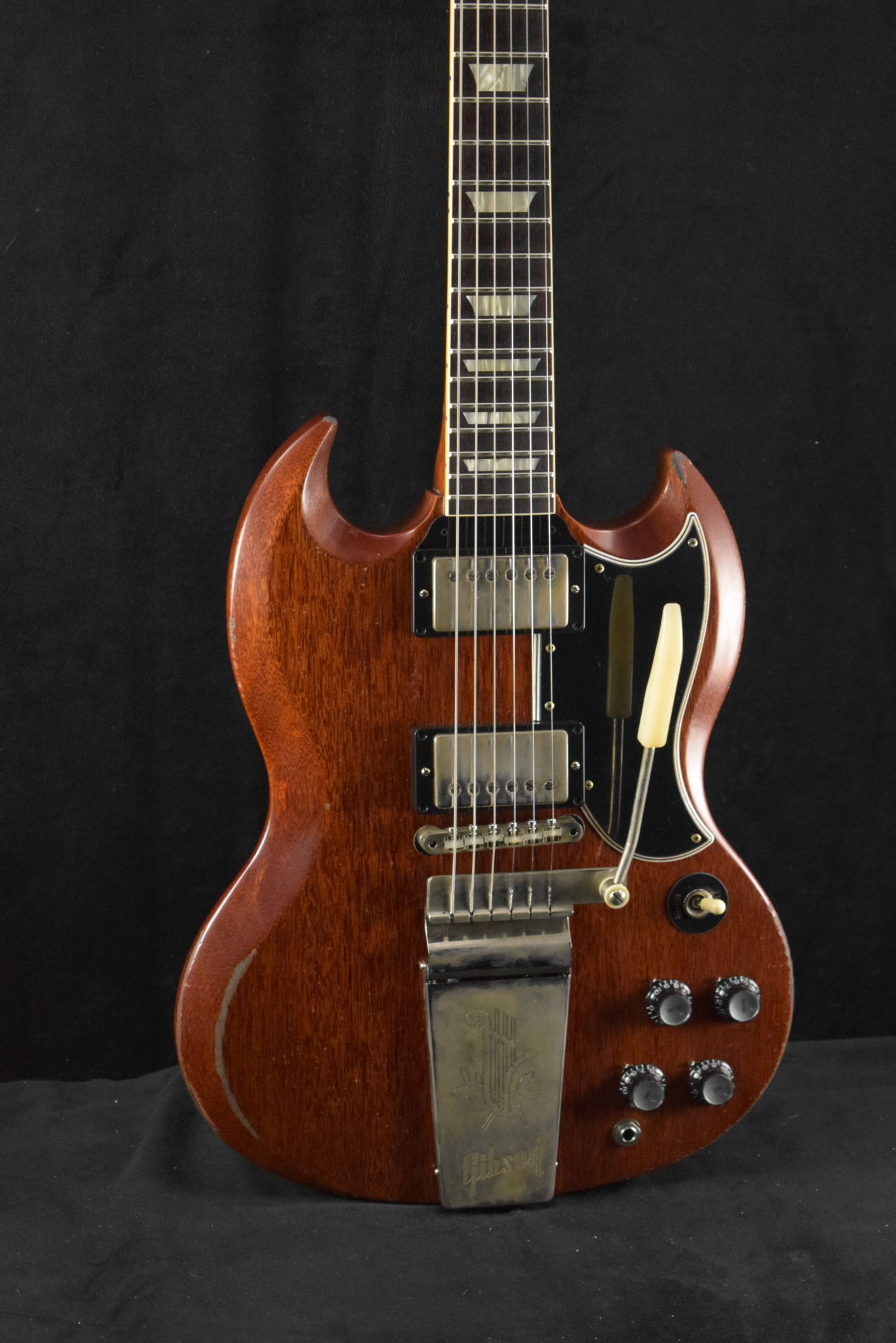 Gibson Gibson Murphy Lab 1964 SG Standard With Maestro Vibrola Faded Cherry Heavy Aged