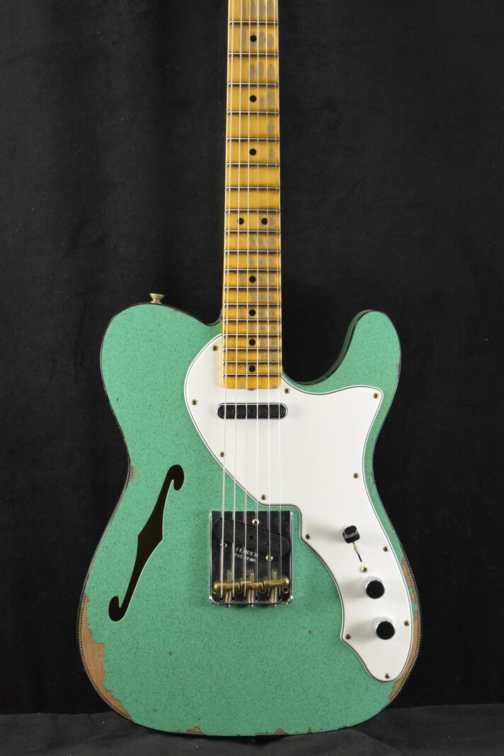 Fender Fender Custom Shop '60s Custom Telecaster Thinline Relic Aged Seafoam Green Sparkle