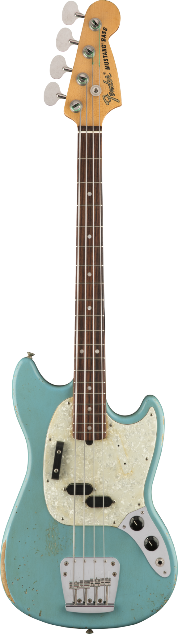 Fender Fender JMJ Road Worn Mustang Bass Faded Daphne Blue