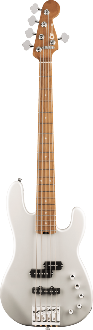 Charvel Charvel Pro-Mod San Dimas Bass PJ V Platinum Pearl Caramelized Maple Fingerboard