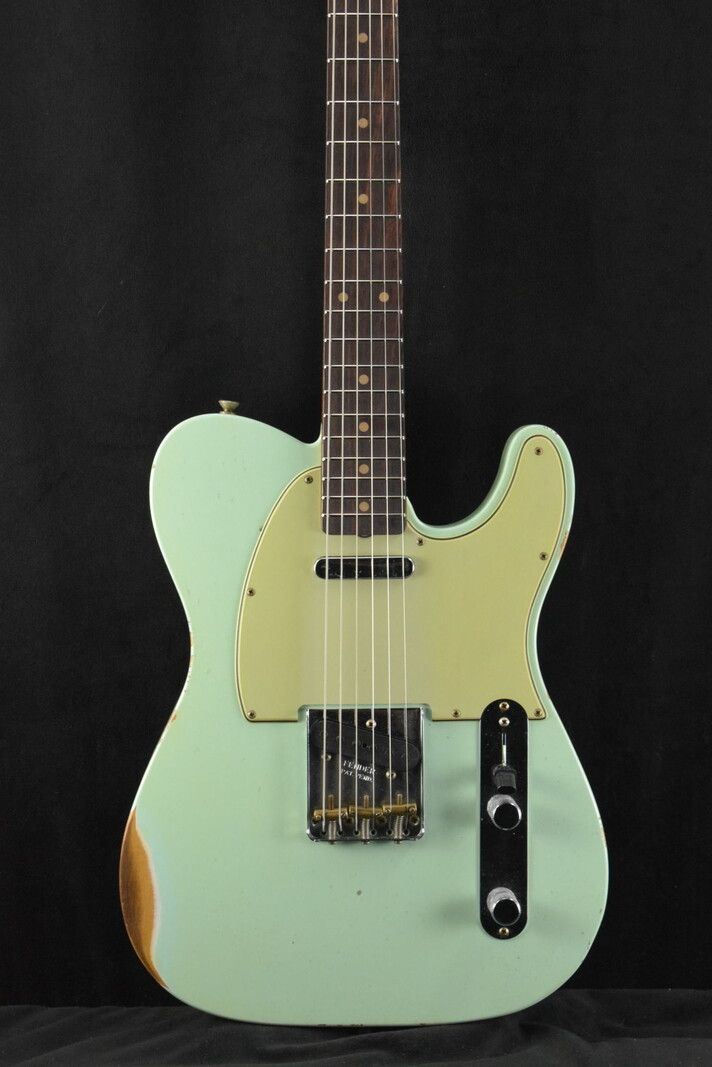 Fender Fender Custom Shop '61 Telecaster Relic - Faded Aged Surf Green 7lbs  0oz