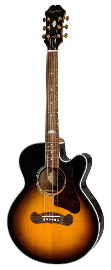 Epiphone J-200 EC Studio Parlor Vintage Sunburst - Fuller's Guitar