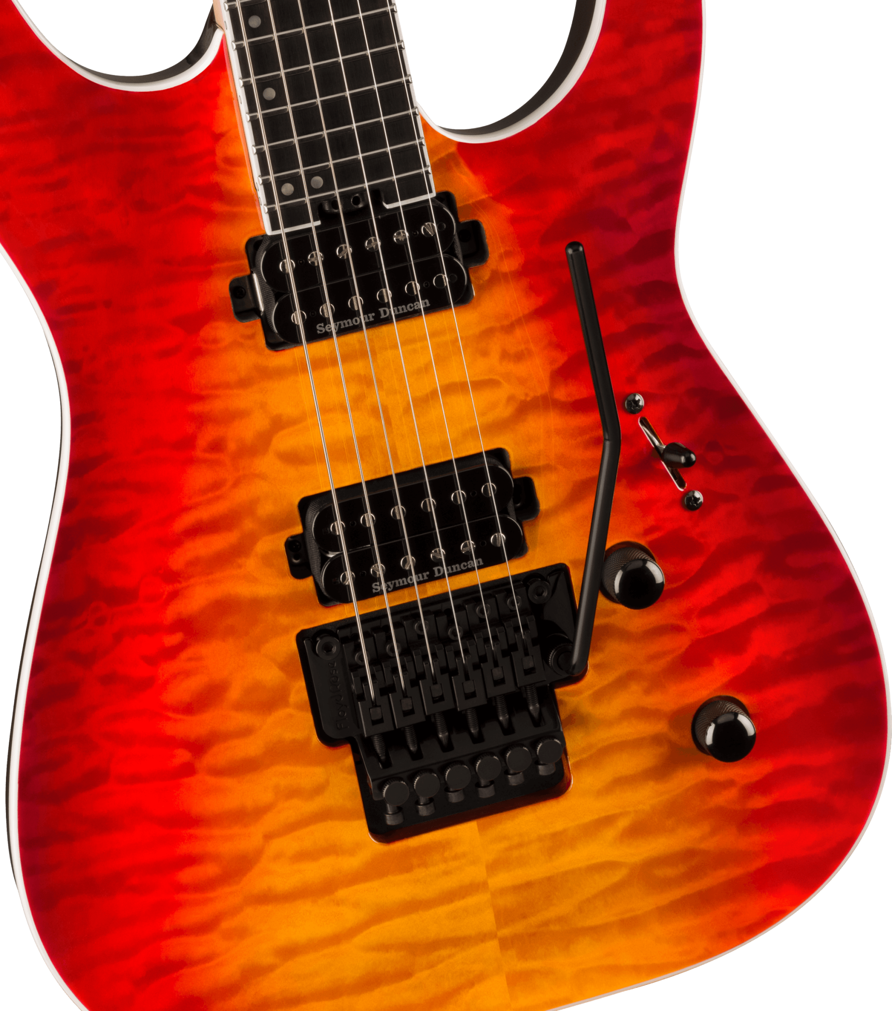 Jackson Jackson Pro Plus Series Dinky DKAQ Firestorm Ebony Fingerboard