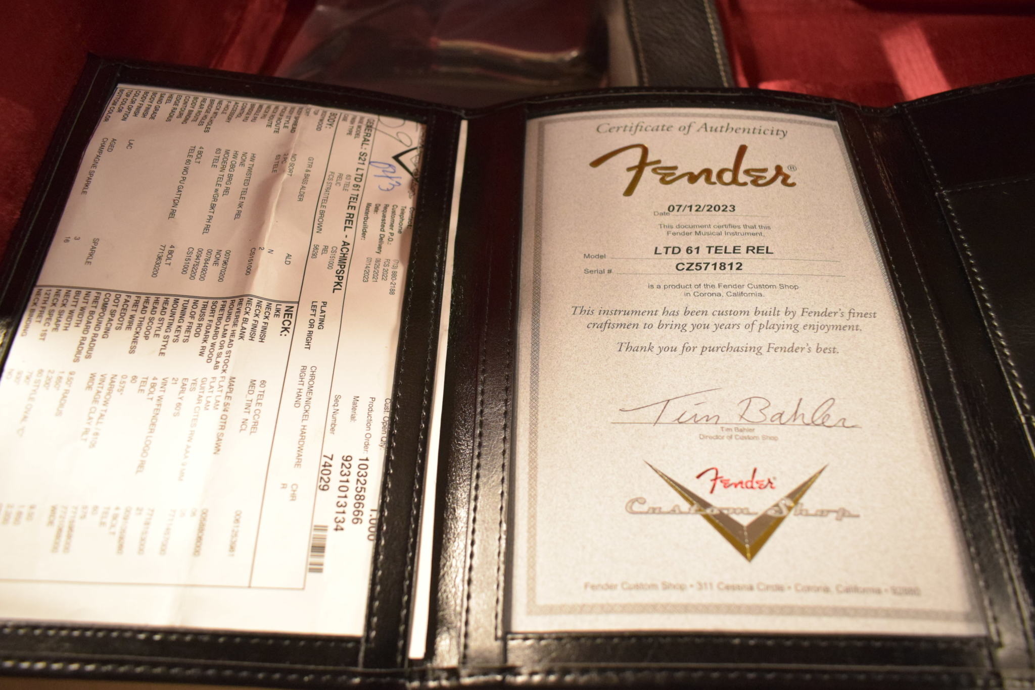 Fender Fender Custom Shop Limited Edition '61 Telecaster Relic Aged Champagne Sparkle