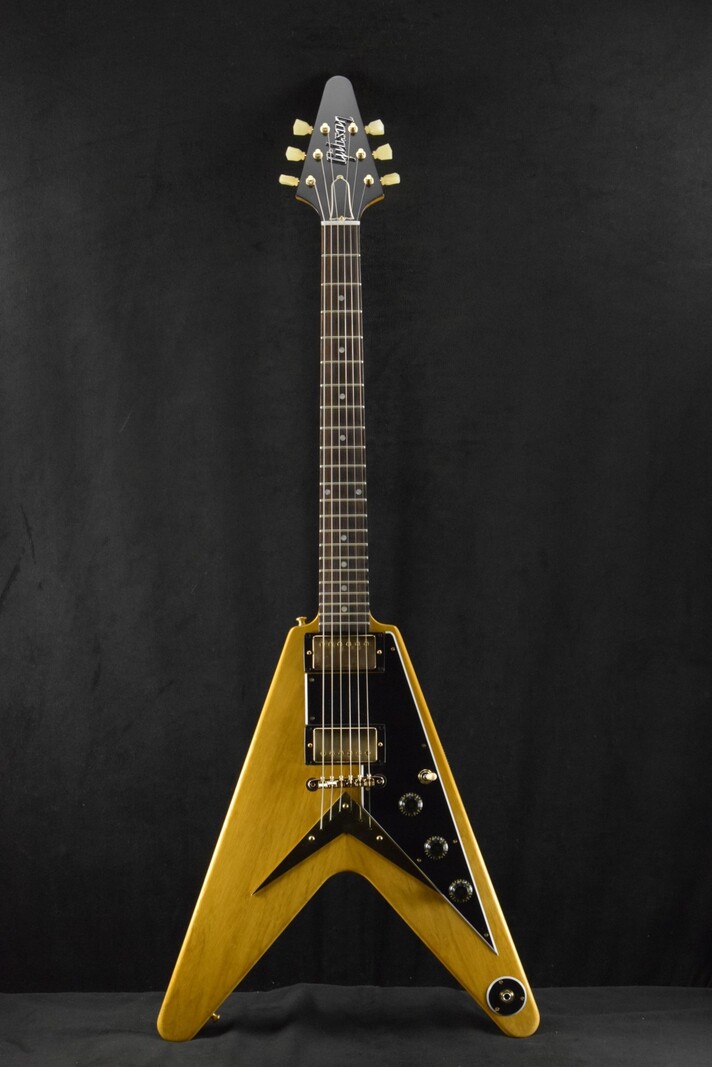 Gibson Gibson Custom Shop 1958 Korina Flying V Reissue (Black Pickguard) Natural