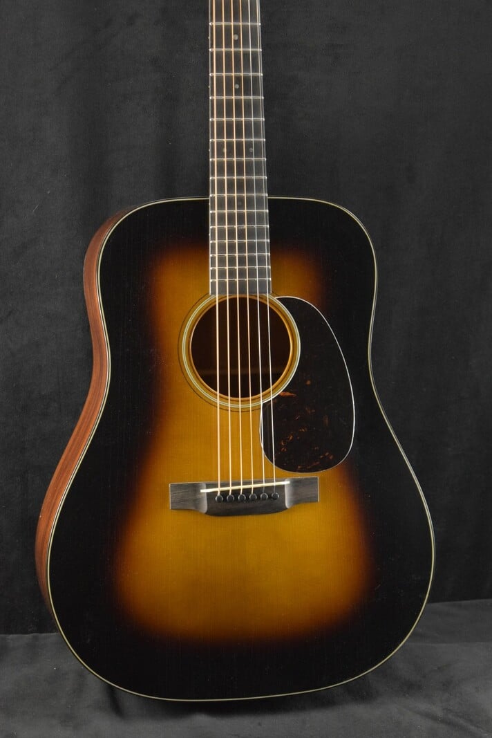 Left Hand Martin Acoustic Guitar D28 Sunburst - Adirondack Guitar