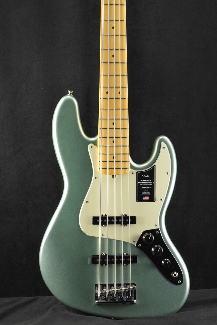 Fender Fender American Professional II Jazz Bass V Mystic Surf Green Maple Fingerboard