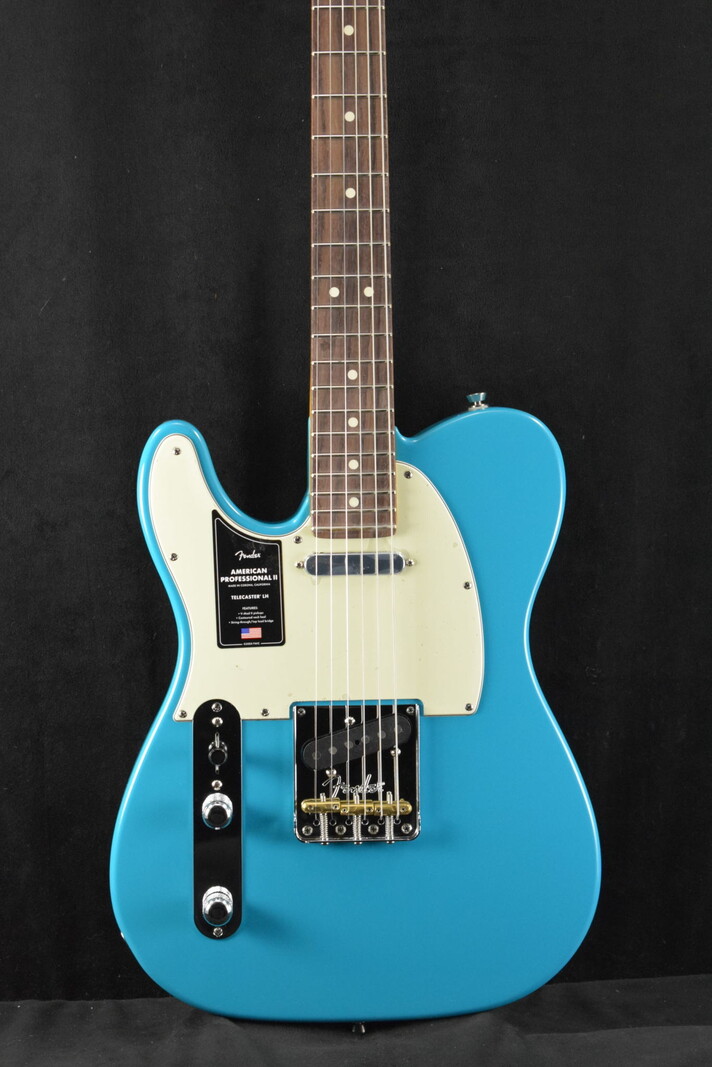 Fender Fender American Professional II Telecaster Left-Hand Miami Blue Rosewood Fingerboard