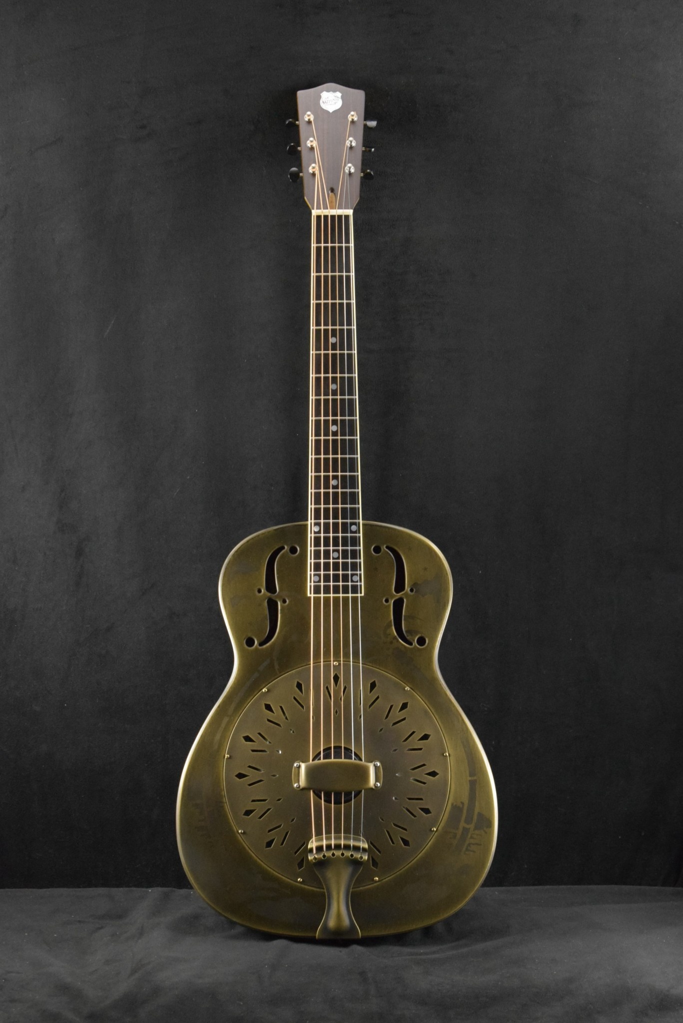 National National Style O 14-Fret Antique Brass Weathered Finish