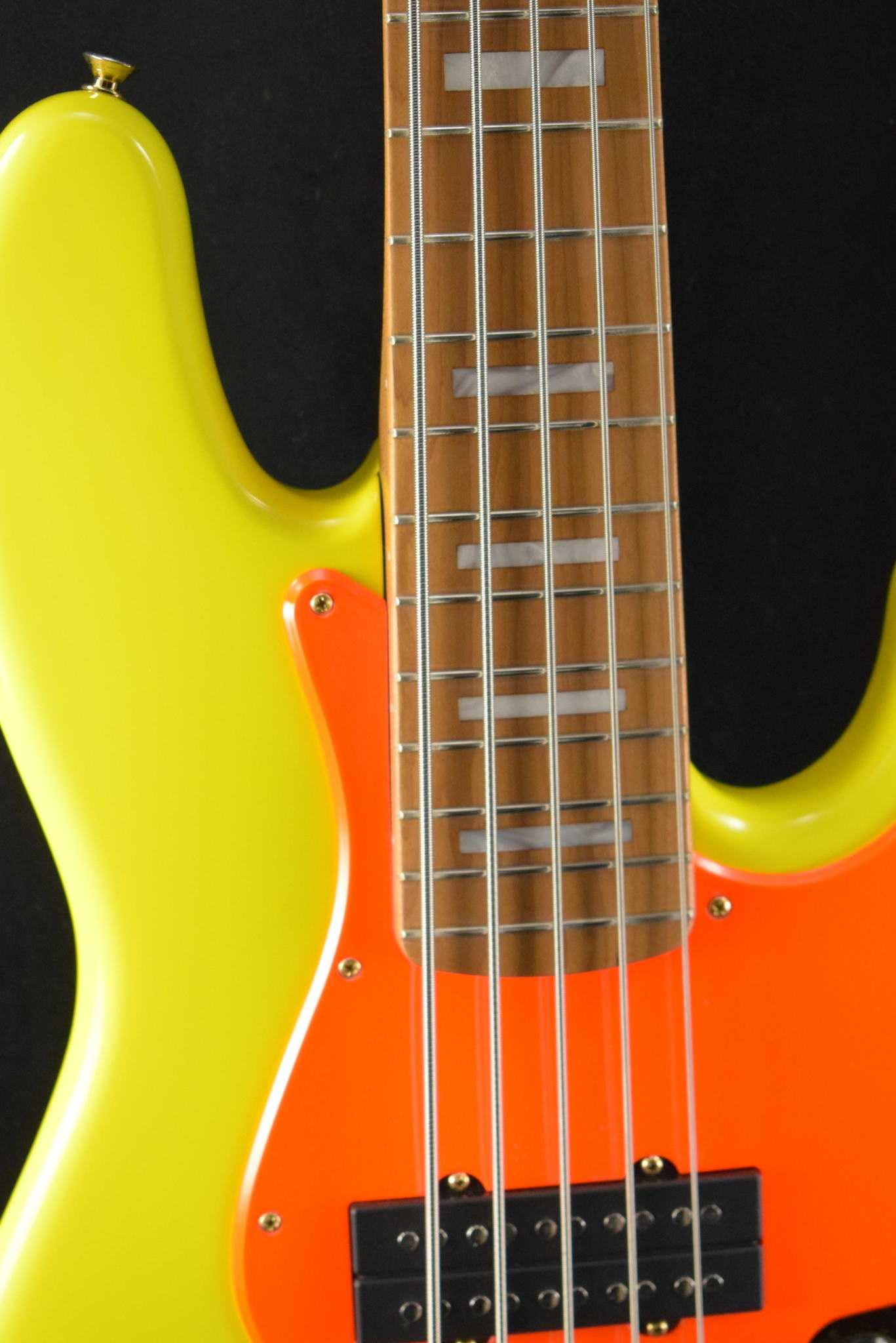 Fender Fender MonoNeon Jazz Bass V Neon Yellow Maple Fingerboard