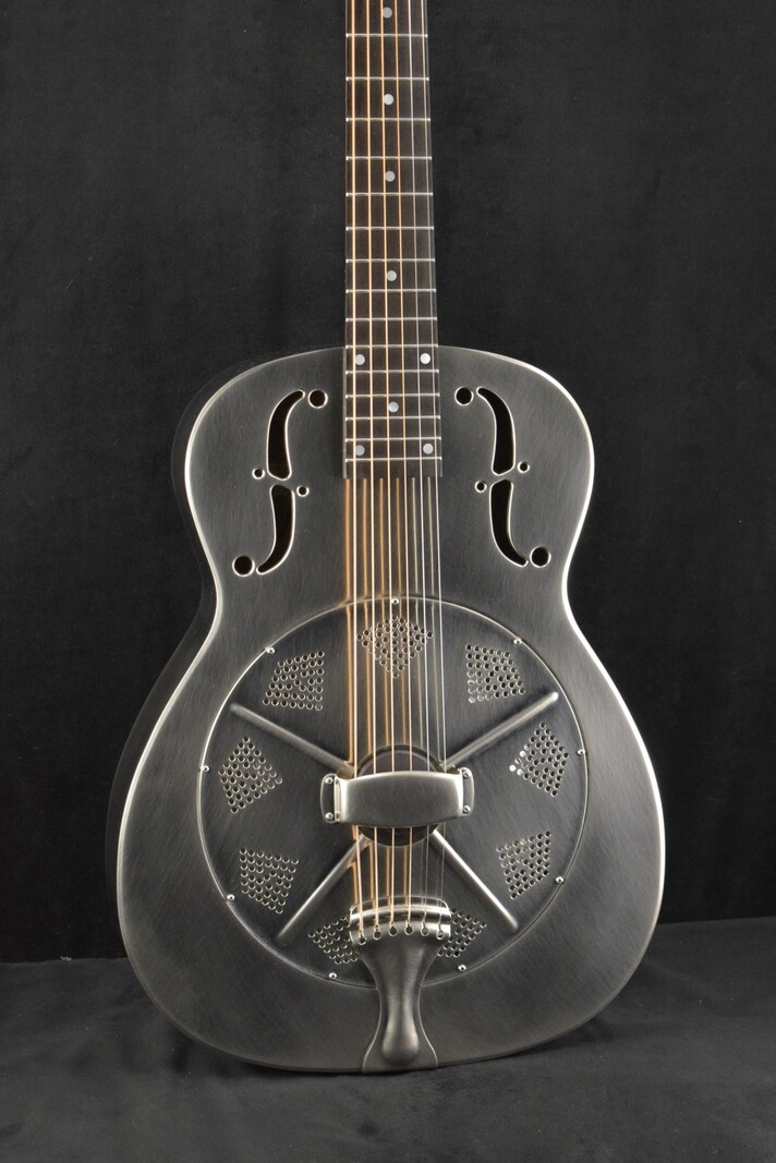 National National NRP Steel 14-Fret Resonator Rubbed Finish with Sieve Hole Coverplate