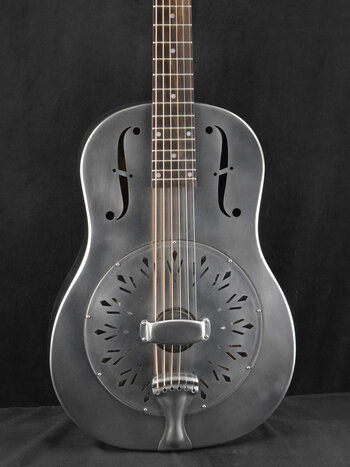 National National Raw Steel 12-Fret Resonator with Chicken Foot Cover Plate