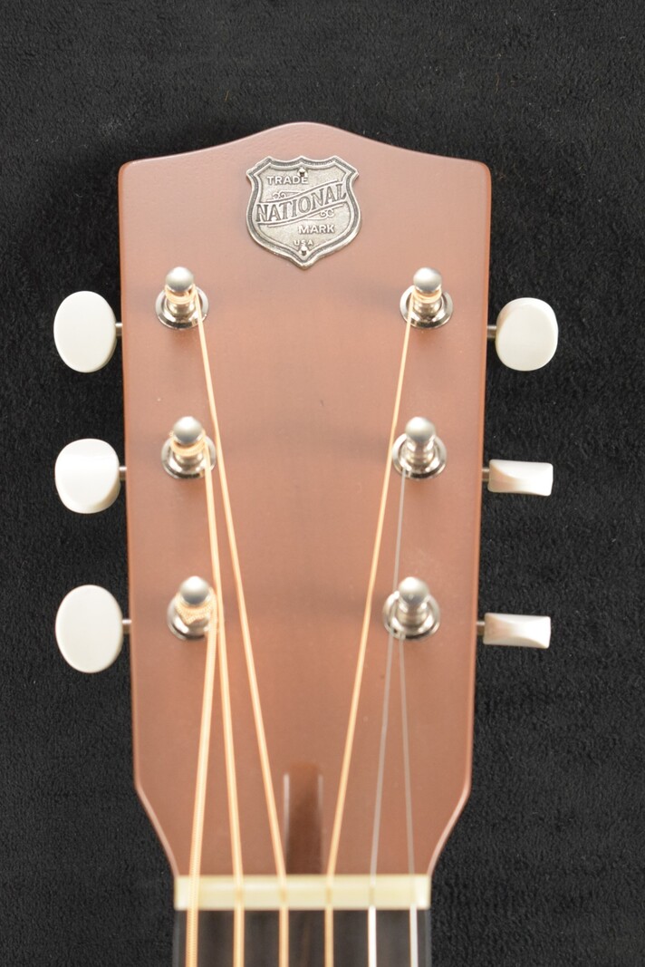National National Raw Brass 14-Fret Resonator with Chicken Foot Cover Plate