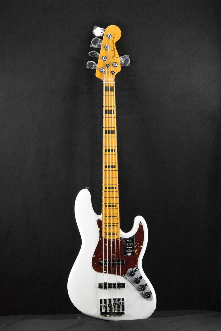 Fender Fender American Ultra Jazz Bass V Arctic Pearl Maple Fingerboard