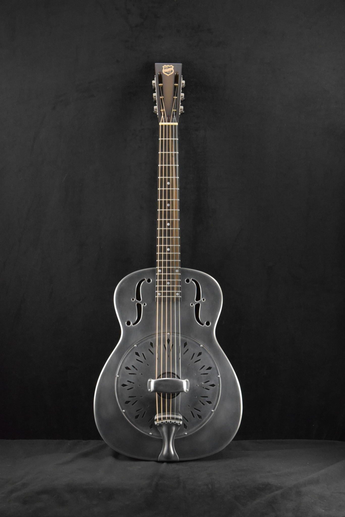 National National Raw Steel 14-Fret Resonator with Chicken Foot Cover Plate