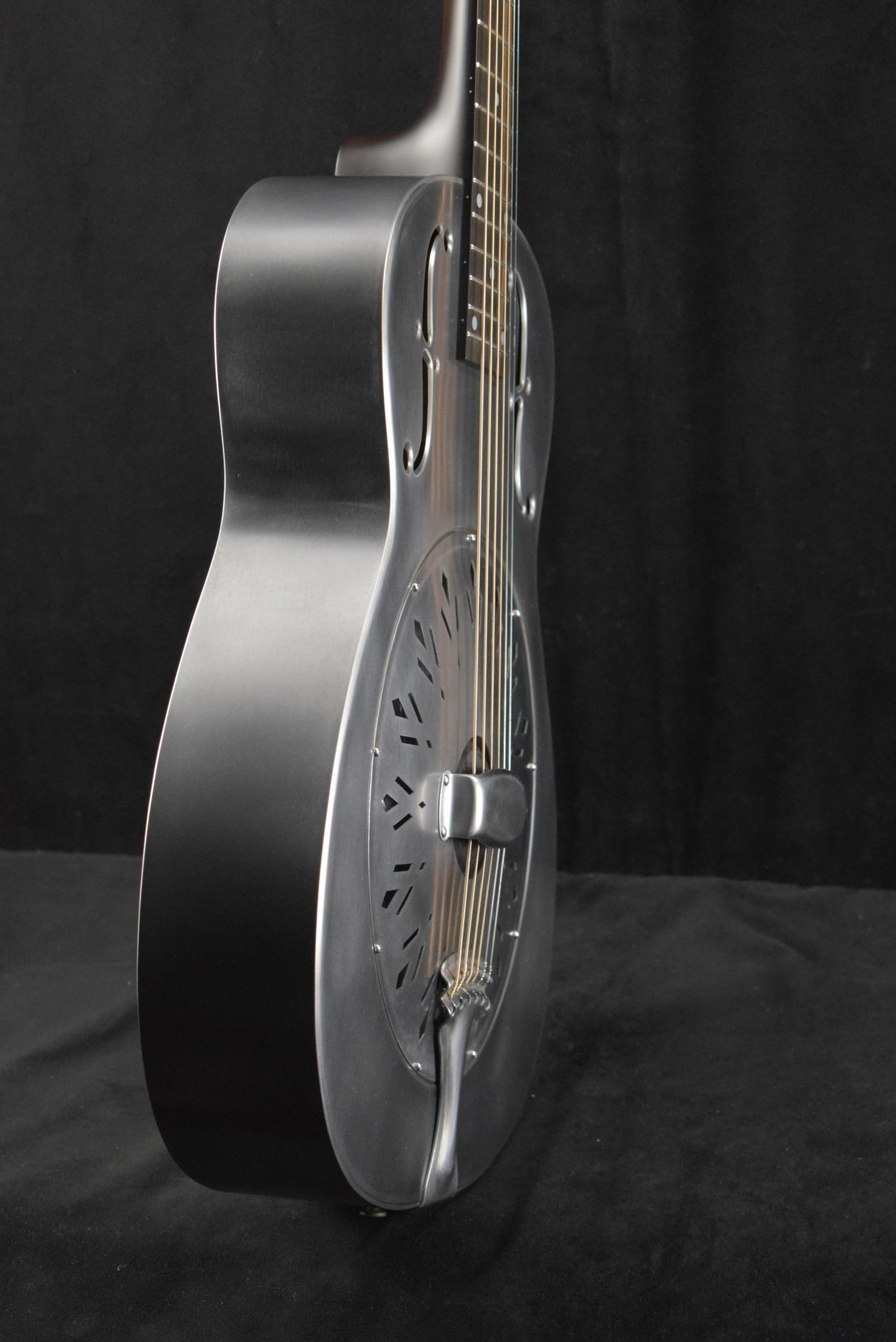 National National Raw Steel 14-Fret Resonator with Chicken Foot Cover Plate