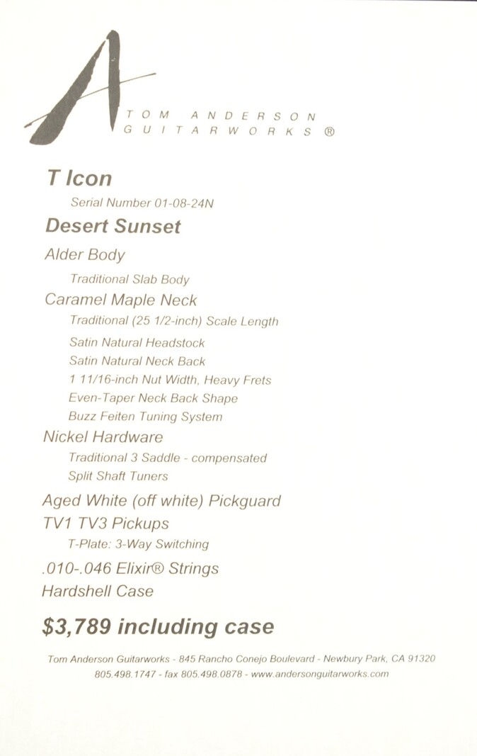 Tom Anderson Tom Anderson T Icon Desert Sunset