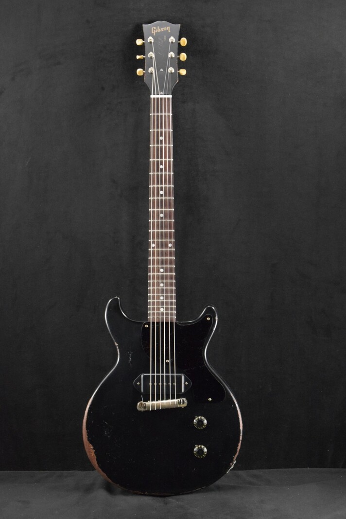 Gibson Gibson Murphy Lab 1960 Les Paul Junior Double Cut Reissue Ebony Ultra Heavy Aged