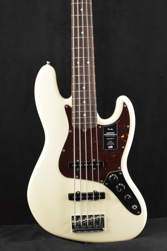 Fender Fender American Professional II Jazz Bass V Olympic White Rosewood Fingerboard
