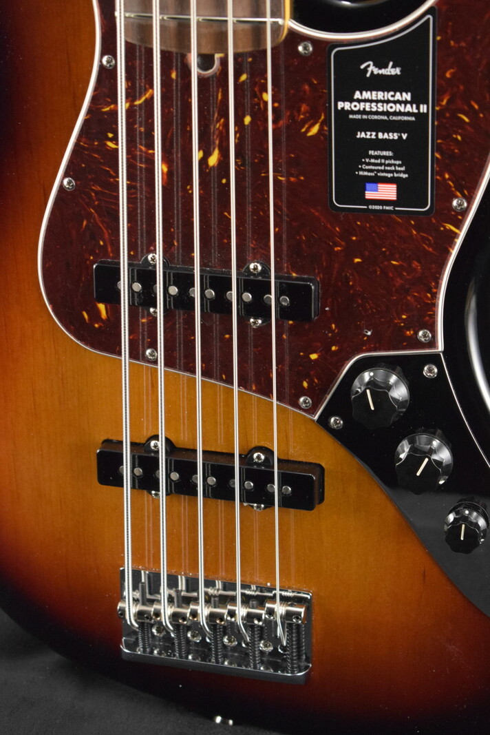 Fender Fender American Professional II Jazz Bass V 3-Color Sunburst Rosewood Fingerboard