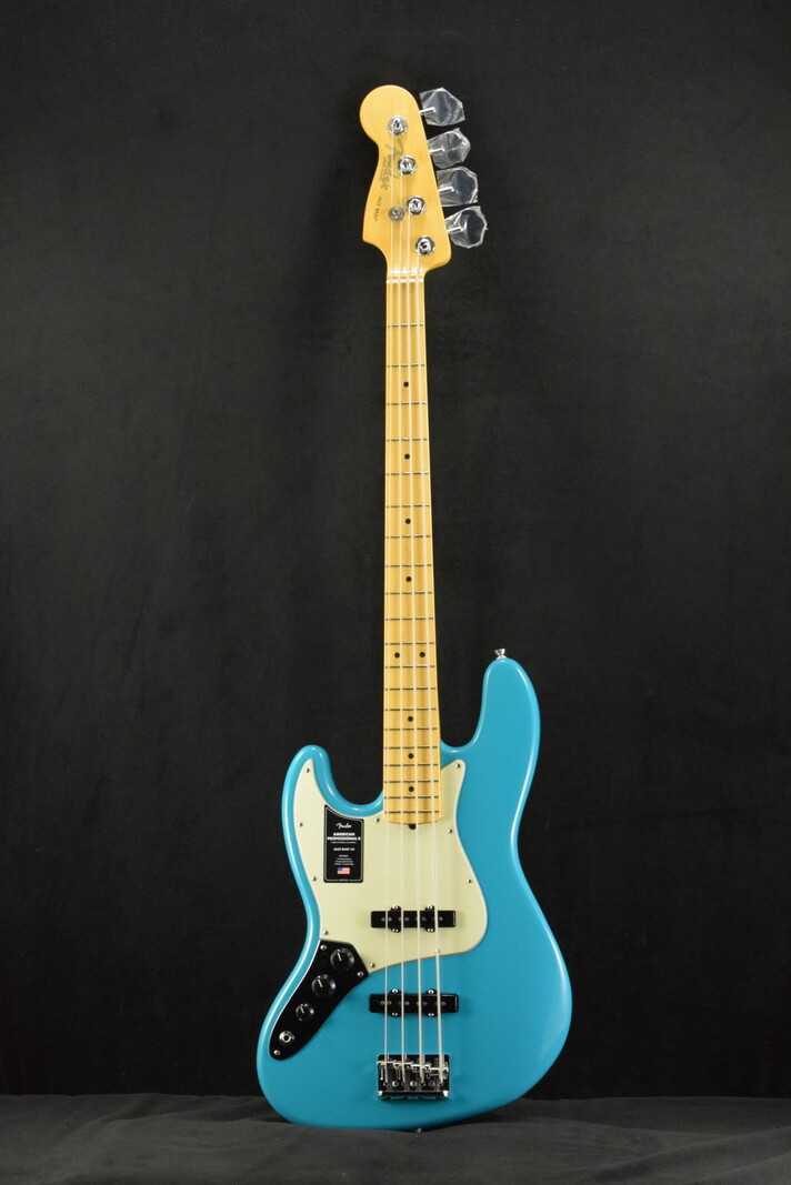 Fender Fender American Professional II Jazz Bass Left-Hand Miami Blue Maple Fingerboard