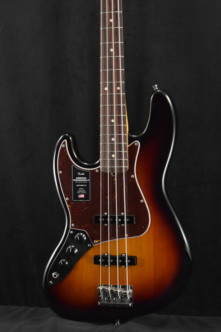 Fender Fender American Professional II Jazz Bass Left-Hand 3-Color Sunburst Rosewood Fingerboard