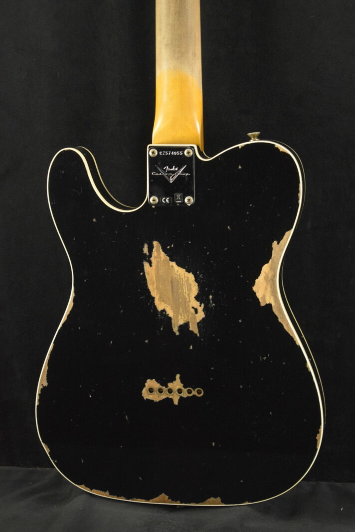 Fender Fender 1960 Telecaster Custom Heavy Relic Aged Black 3A Rosewood Fingerboard