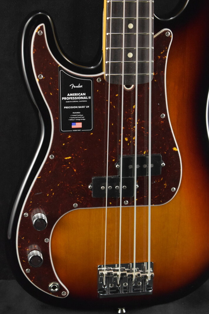 Fender Fender American Professional II Precision Bass Left-Hand 3-Color Sunburst Rosewood Fingerboard