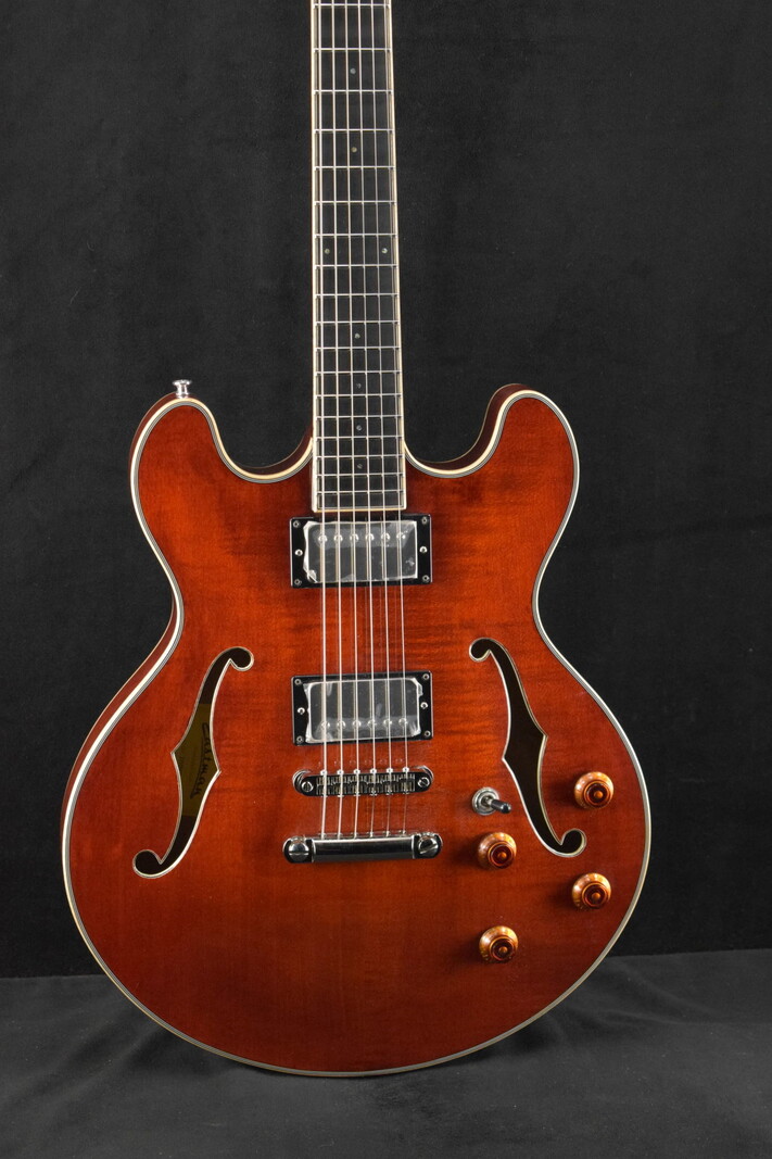 Eastman Eastman T185MX All Solid Carved Thinline Bare Knuckle HB Pickups Classic Finish